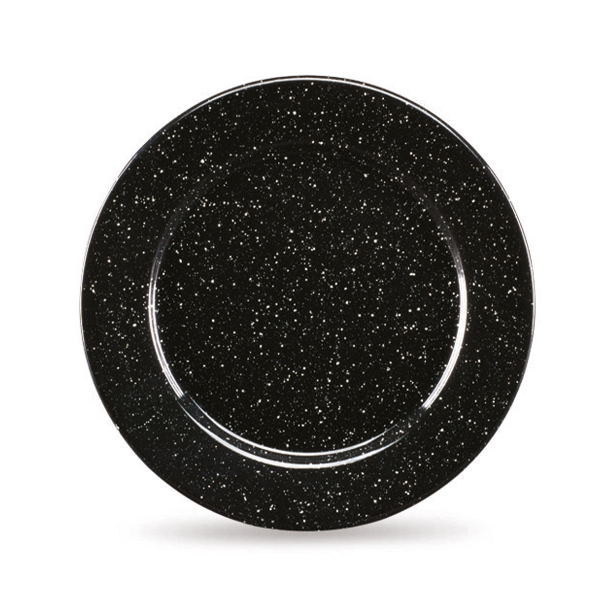 Plato Trinche de 24 cm de Peltre Negro Contiene 6 Piezas